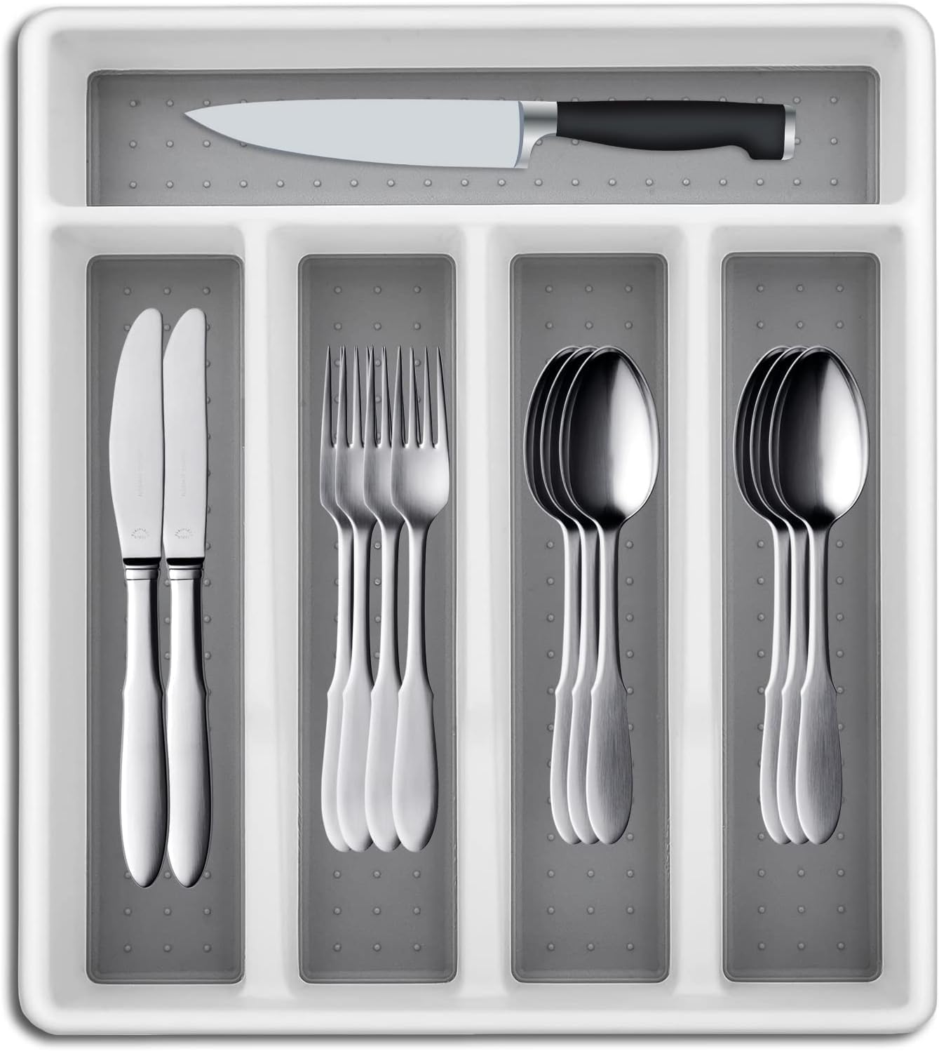 Boîte à couverts avec 5 compartiments Blanc Vendos85 - Mathon