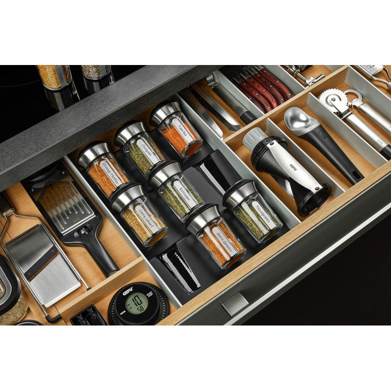 Set de 3 shakers avec organisateur en acier et plastique Gefu - Mathon - 3