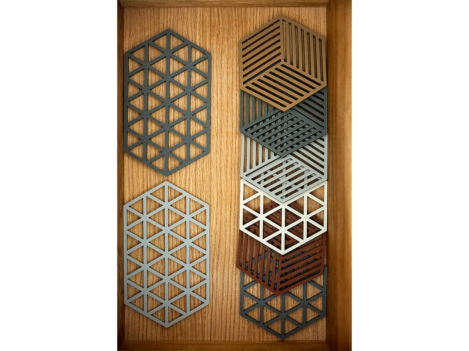 Dessous-de-plat HEXAGON en silicone Vert olive Zone Denmark - Mathon - 2