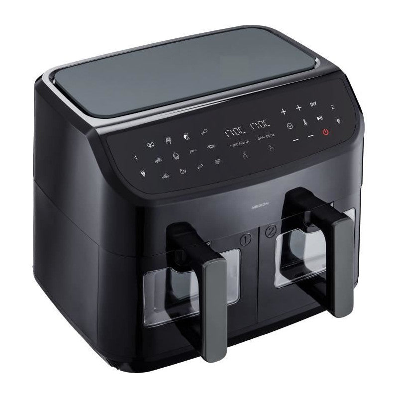 Friteuse A Air Chaud - Medion - P20 Xxl Twin - 2600 W - 2 Paniers - 9 Programmes - Noir Medion - Mathon - 2