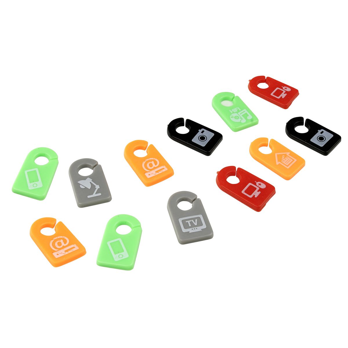 Lot de 12 marqueurs pour câbles électriques  Tecno Fackelmann - Mathon - 1