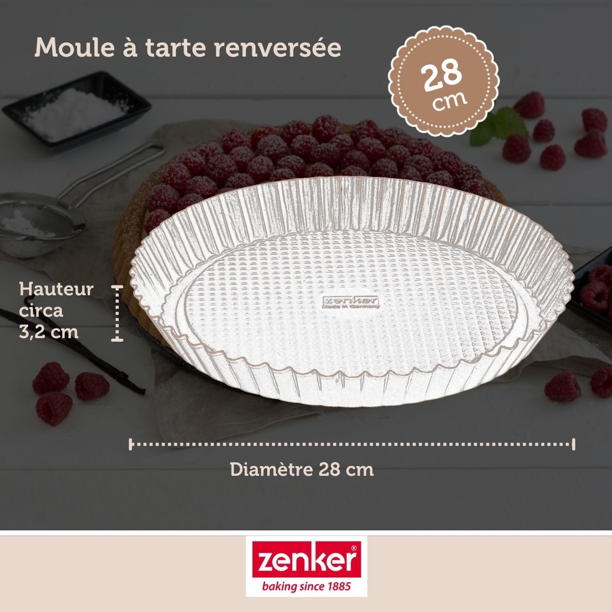 Moule à tarte renversée 28 cm Zenker Black Metallic Zenker - Mathon - 3