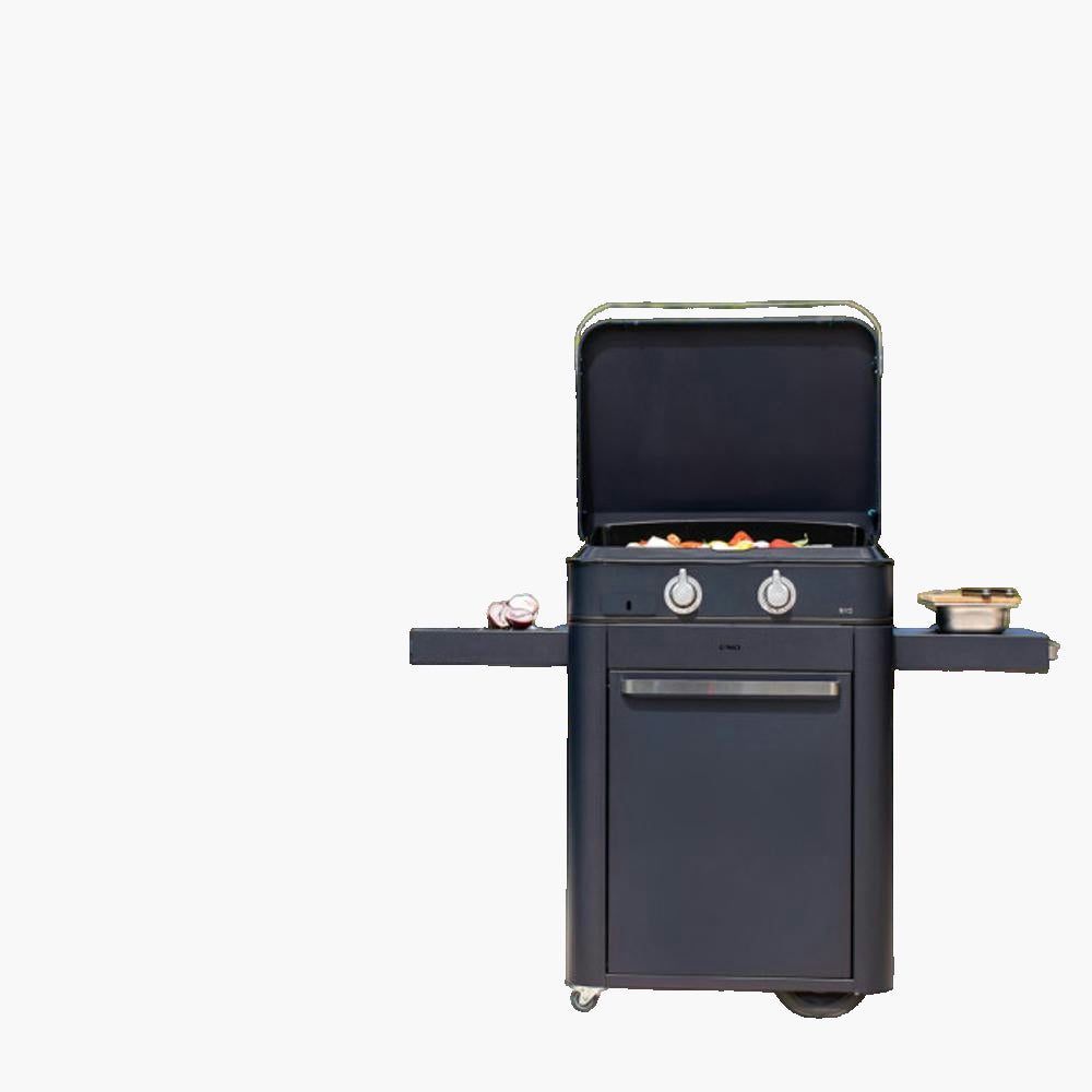 Plancha gaz Eno 65 Enosign acier blue navy 2 brûleurs 56 x 40 ENO - Mathon - 2