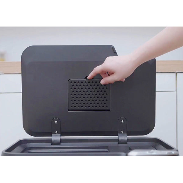 Poubelle de cuisine 3 bacs de tri sélectif 63 L inox Mathon - Mathon - 6