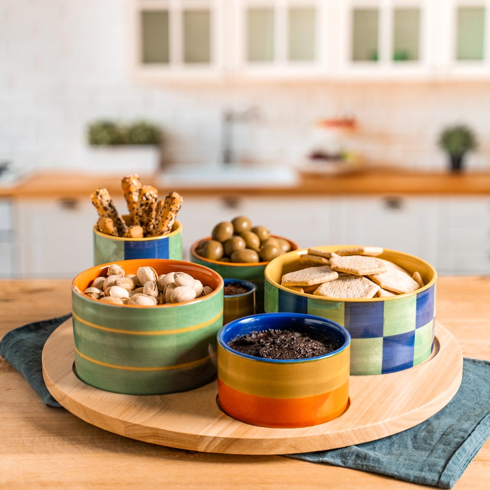 Service apéritif 6 pièces Capri 31cm Table passion - Mathon - 4