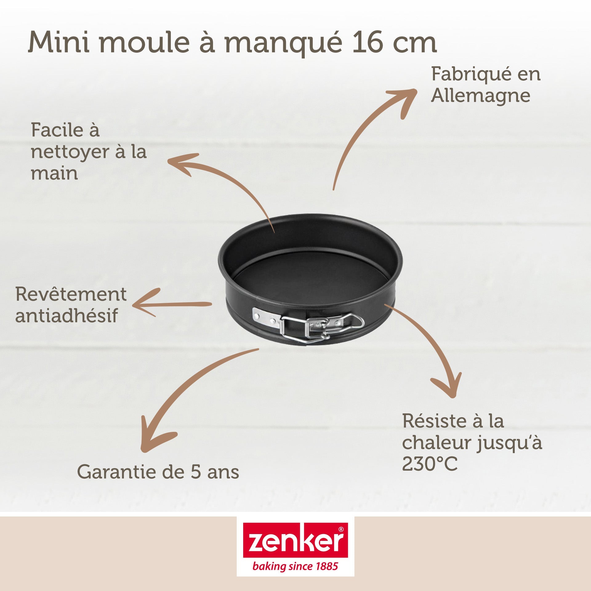 Lot de 2 moules à manqué à charnière 16 cm Zenker Spécial Mini Zenker - Mathon - 3