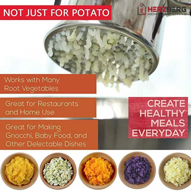 Presse-purée en acier inoxydable Herzberg HG8111 Herzberg - Mathon - 6