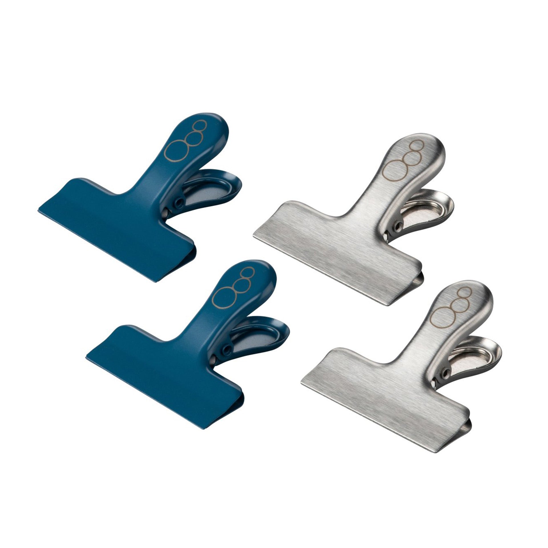 Lot de 4 pinces inox pour fermer les sachets  Balance Fackelmann - Mathon - 1