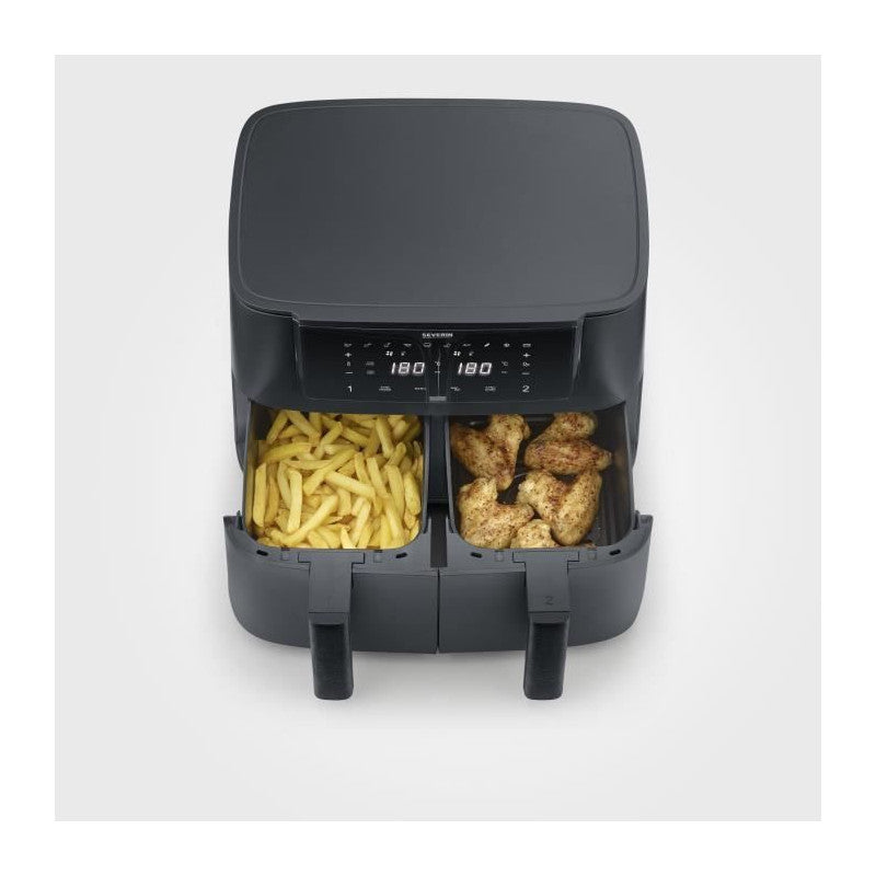Friteuse A Air Chaud -   - Airfryer Fr2463 - Capacité 8 L - Double Cuve - 10 Programmes - 2600 W Severin - Mathon - 5