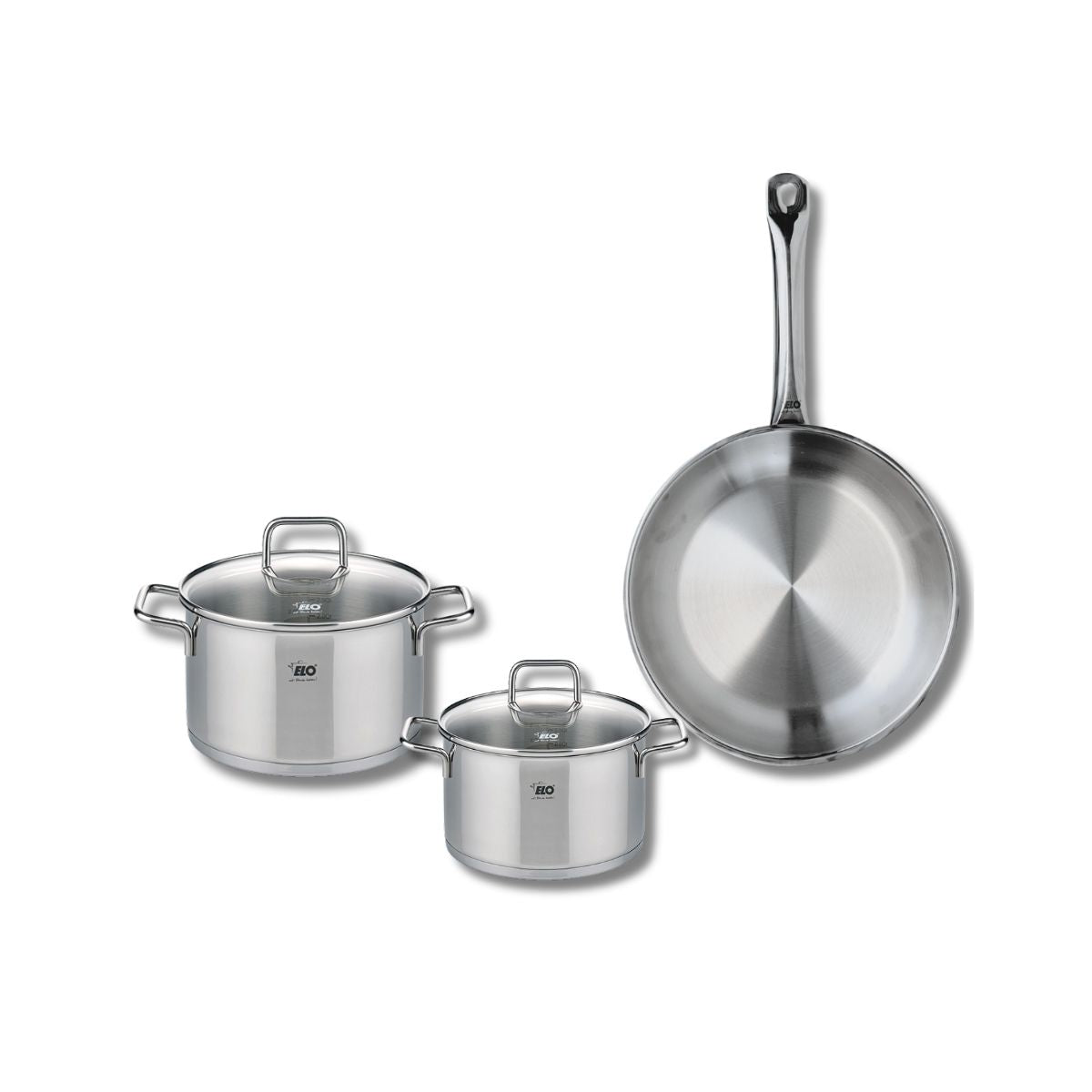 Ensemble de 1 Poêle de cuisson 28 cm et 2 faitouts 16 et 20 cm  Profi Citrin Elo - Mathon - 1