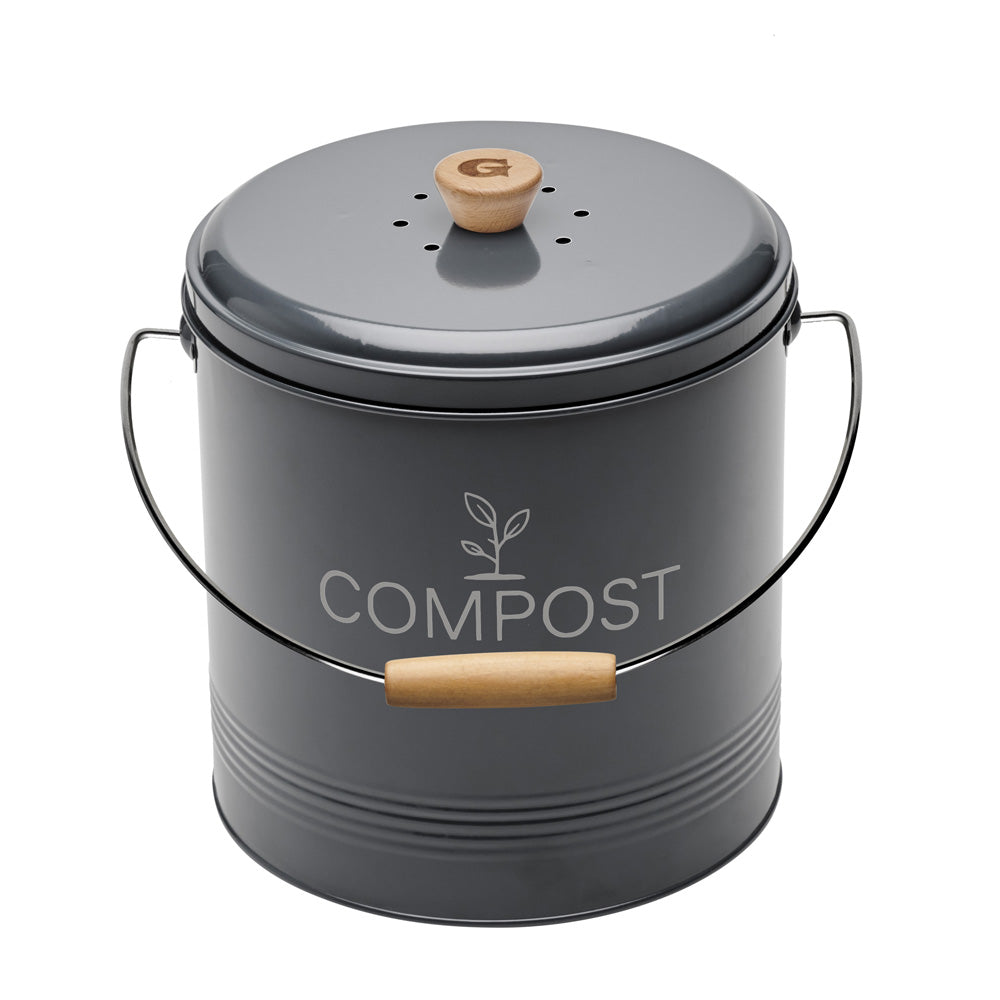 Seau compost rond gris foncé 8L Guillouard - Mathon - 1