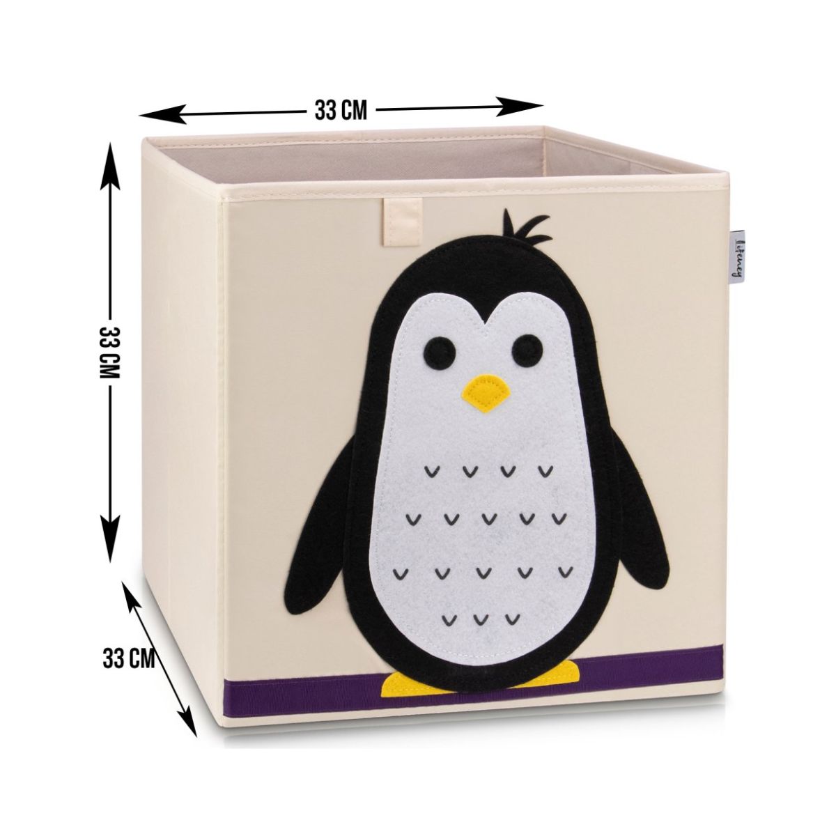Boîte de rangement en tissu pour enfant "pingouin", compatible Ikea Kallax Lifeney Fackelmann - Mathon - 3
