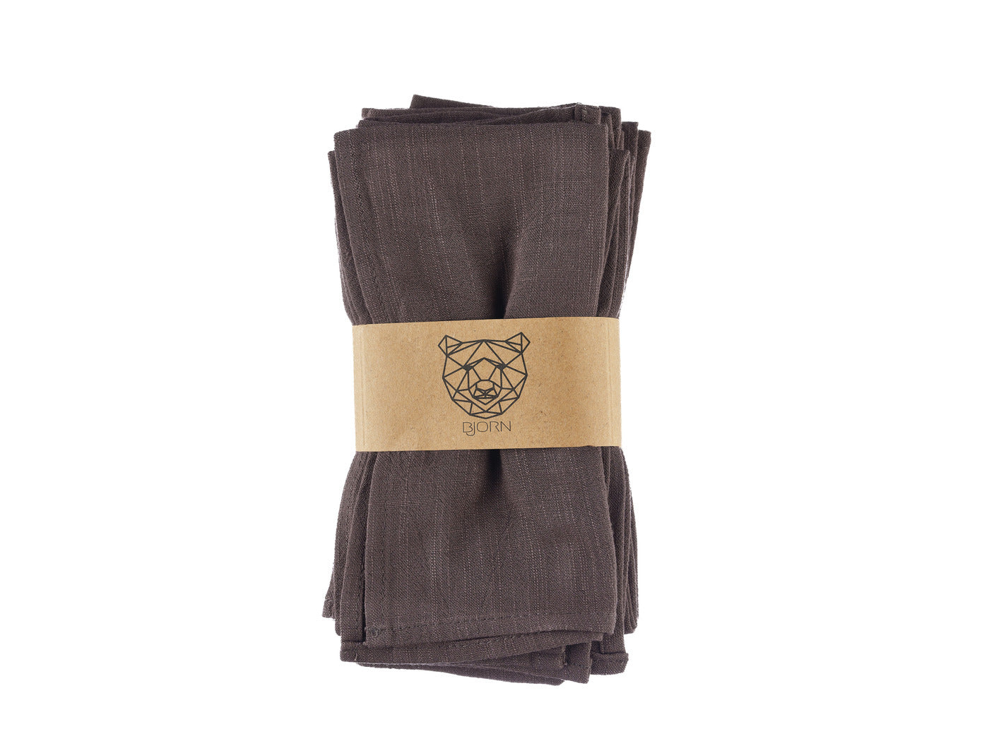 Serviette de table - 6 pièces - Lin et coton chocolat Björn - Mathon - 5