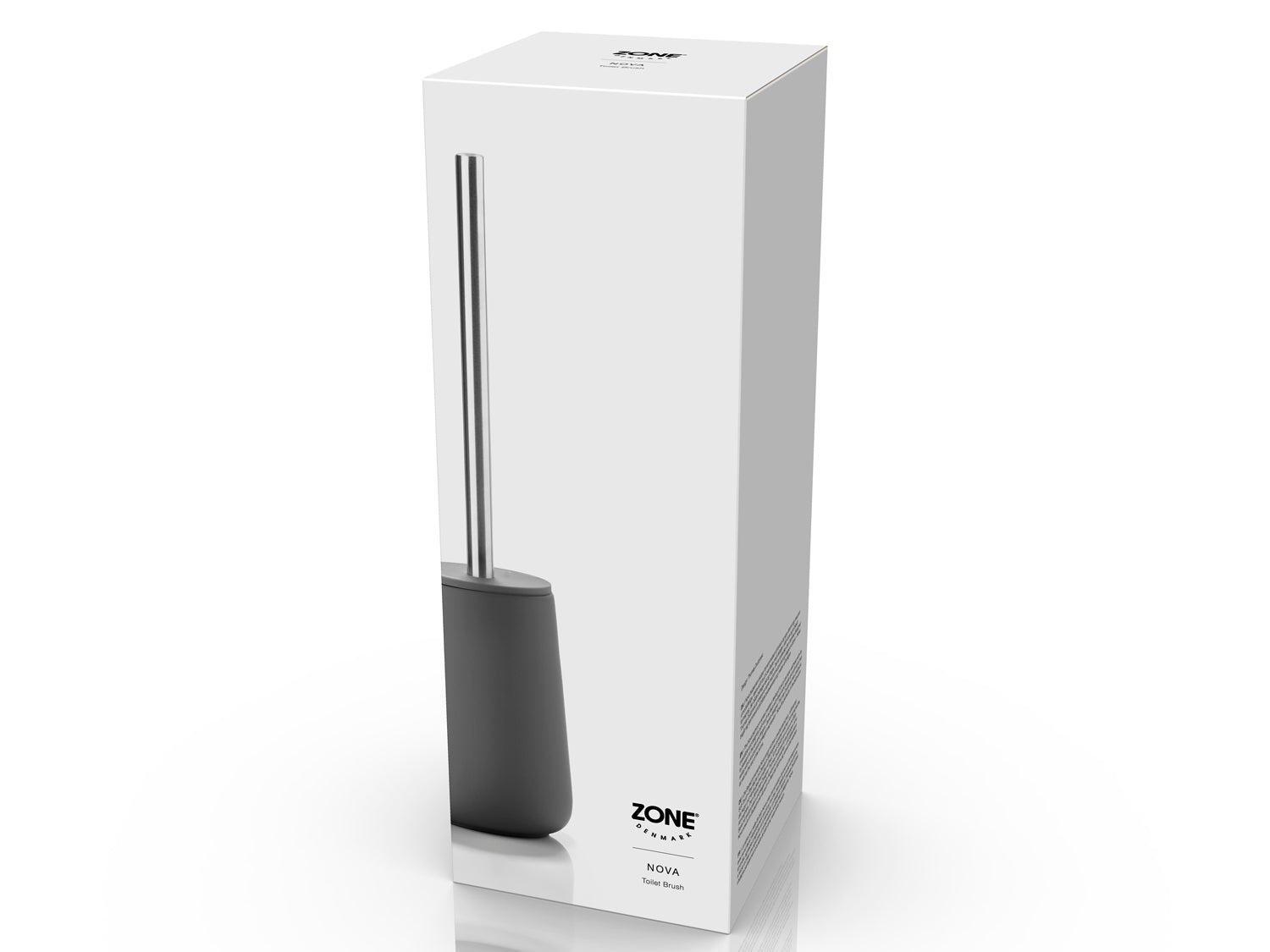 Brosse de toilette NOVA en porcelaine et acier Gris Zone Denmark - Mathon - 2