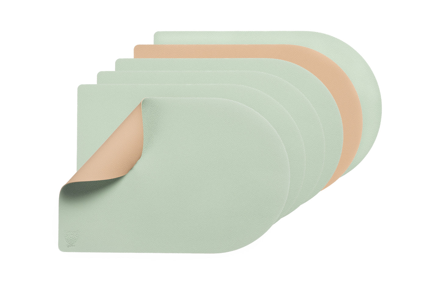 Lot de 6 sets de table en fibres de cuir broyées et recyclées, caoutchouc végétal naturel, pvc, ingrédients divers (pigments colorés, résine) multicolore D Björn - Mathon - 6