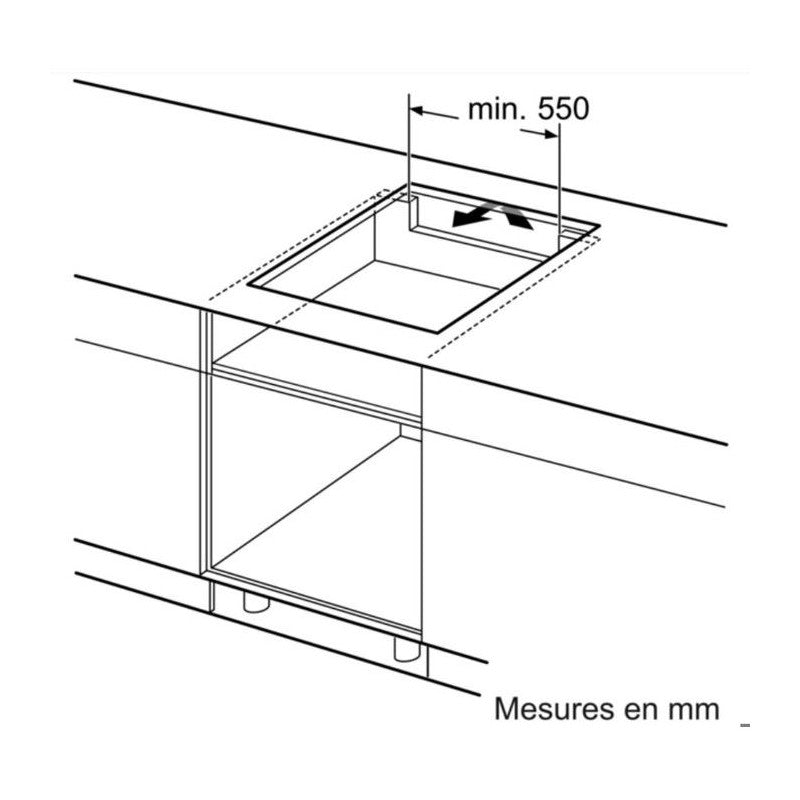 Table De Cuisson A Induction -   Série 2 - 3 Foyers - 52,2 X 59,2 X 5,1 Cm - Puc611aa5e - Noir Bosch - Mathon - 2