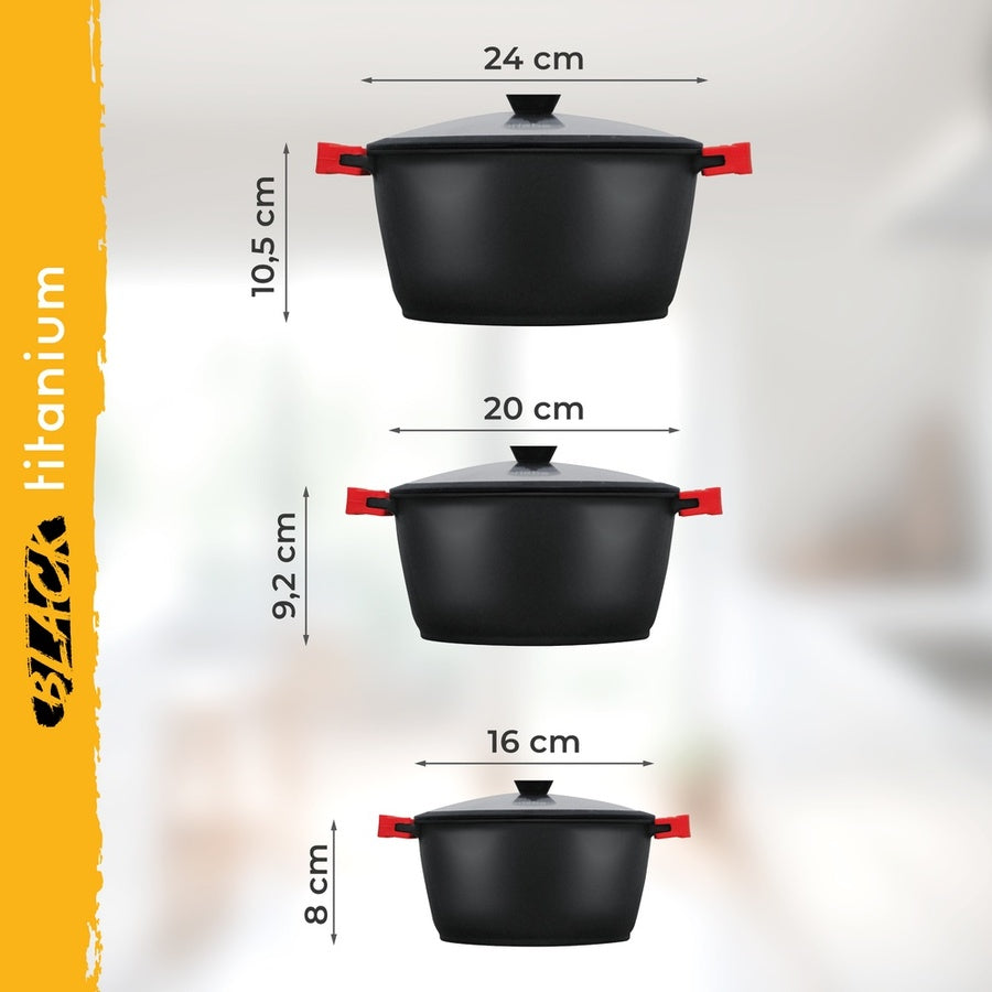 JGS® Batterie de cuisine à induction avec poignées amovibles, batterie de cuisine JGS® Batterie de cuisine à induction avec poignées amovibles, batterie de cuisine