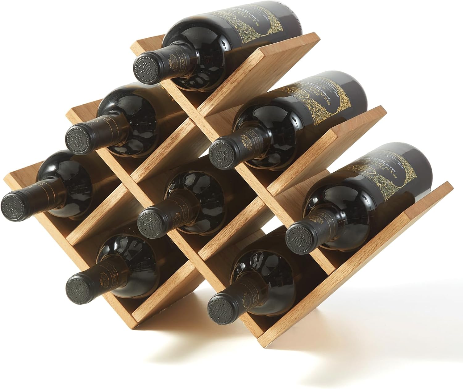 Étagère à vin en bois 3 niveaux – 8 bouteilles Vendos85 - Mathon