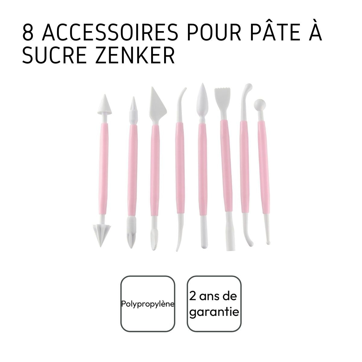 Set de 8 outils pour modeler la pâte à sucre Zenker Candy Zenker - Mathon - 4