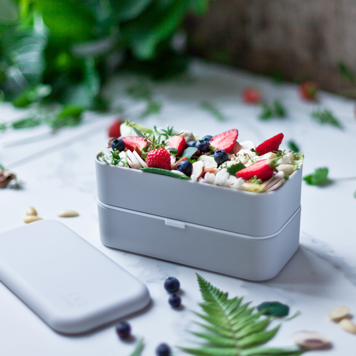 Lunch box 2 compartiments Original 1L Made in France Gris Coton Monbento - Mathon - 7