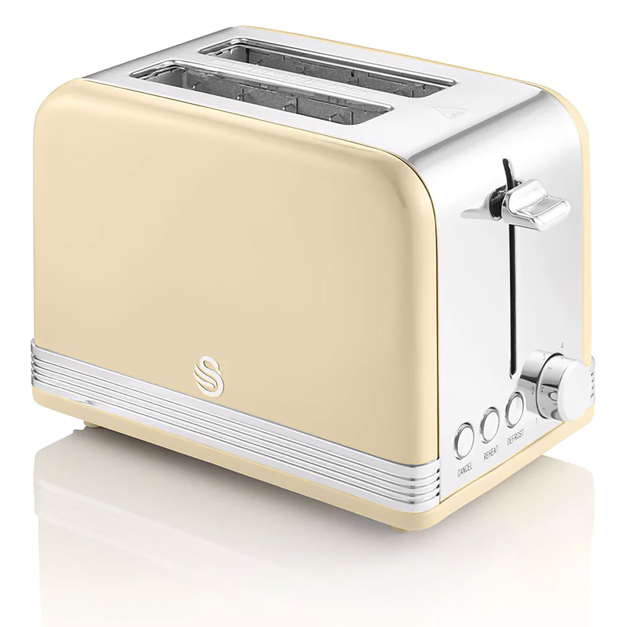 Retro Set Petit-Déjeuner Bouilloire 1,8L Sans fil, Grille-Pain 2 Larges Tranches 850 Crème STP7050CNEU - Mathon - 6