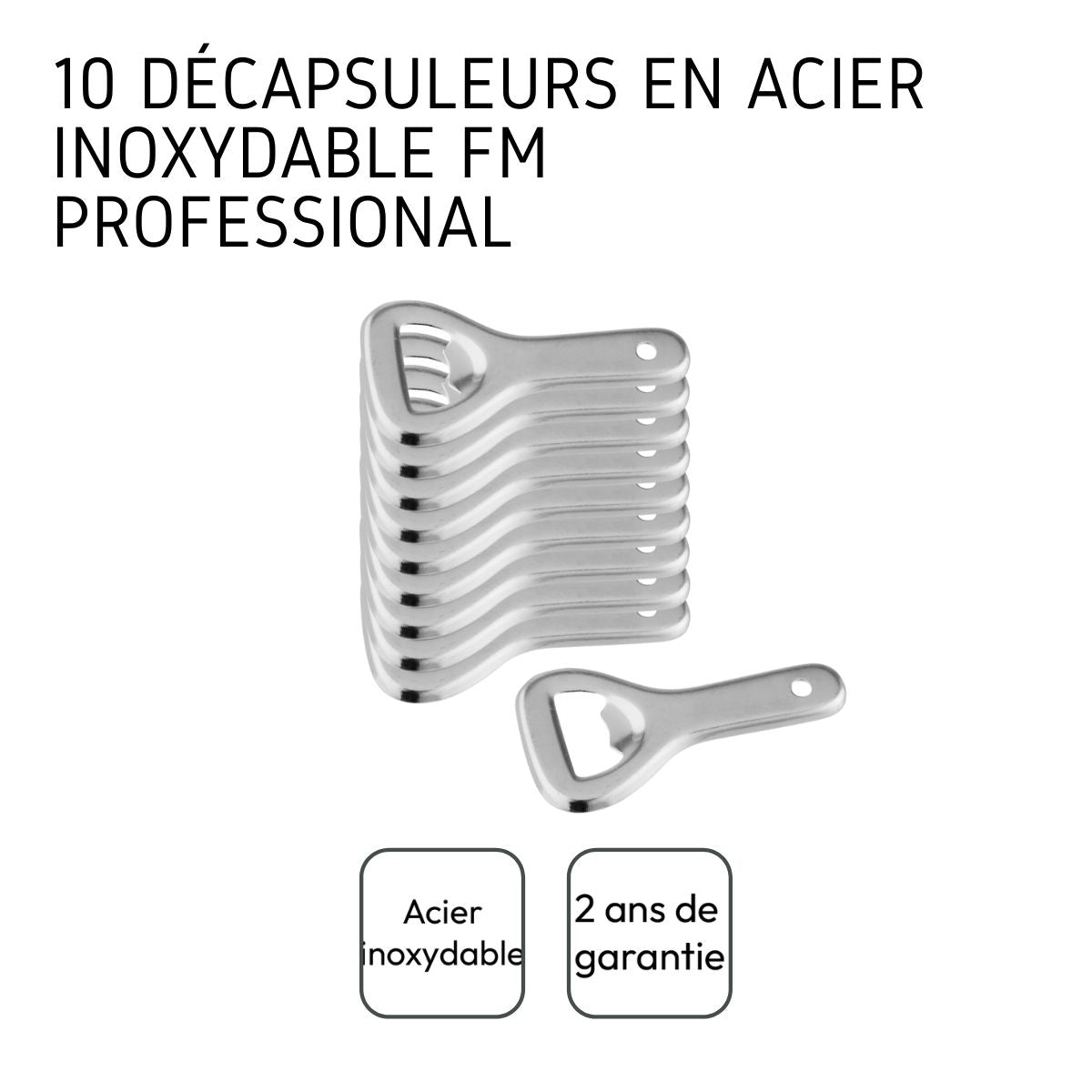 Lot de 10 décapsuleurs mini FM Professional - Mathon - 5