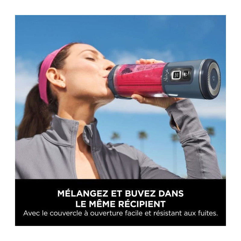Blender Portable Sans Fil Ninja Blast - Bleu Denim - Bc151eunv Ninja - Mathon - 2