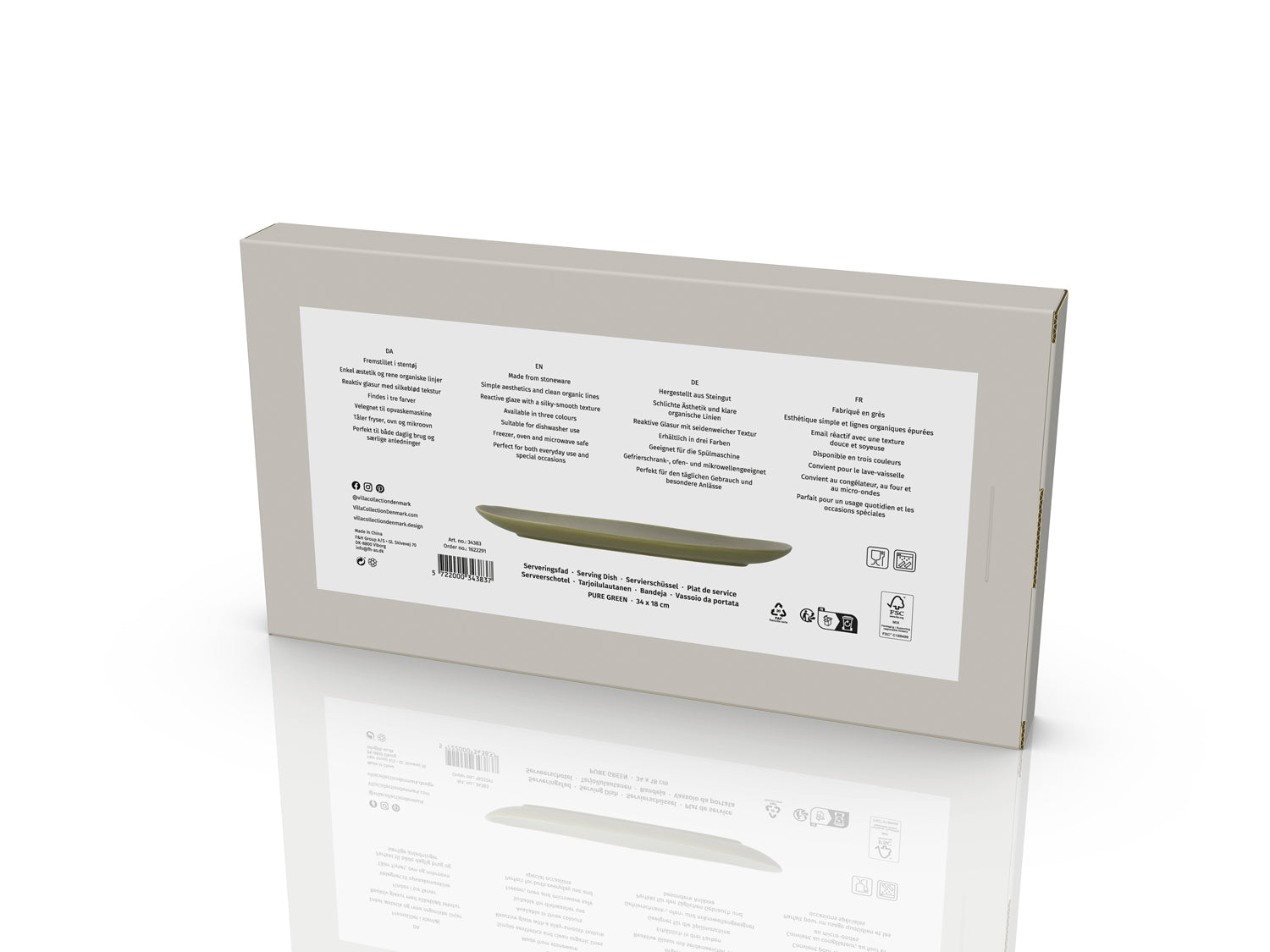 Plat de service UMAMI en grès Vert pur Villa Collection - Mathon - 4