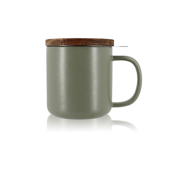 Tisanière mug Juliet en grès vert 300 ml Ogo - Mathon - 1