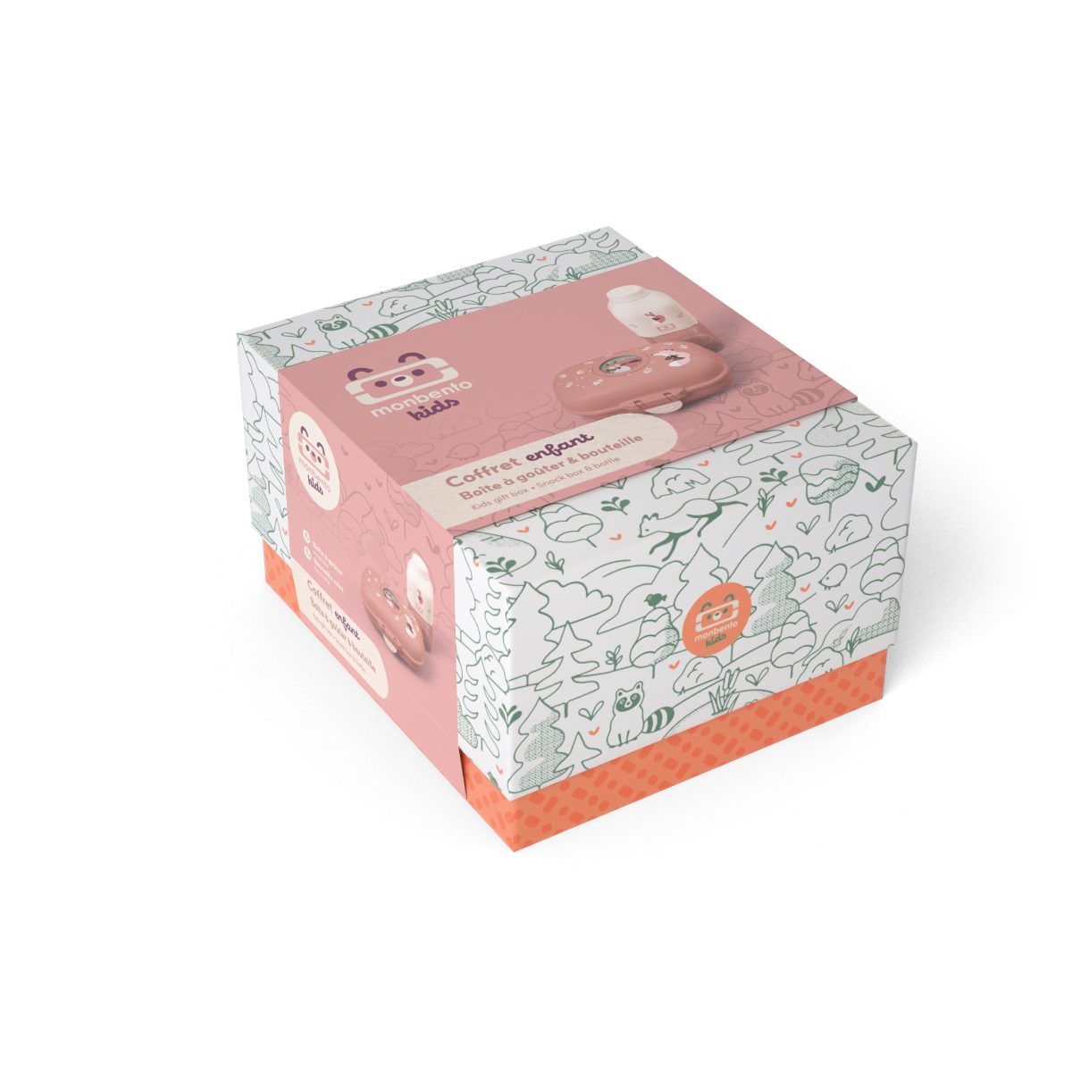 Coffret cadeau enfants boite à goûter Gram cannelle Fox 600ml Monbento - Mathon - 5