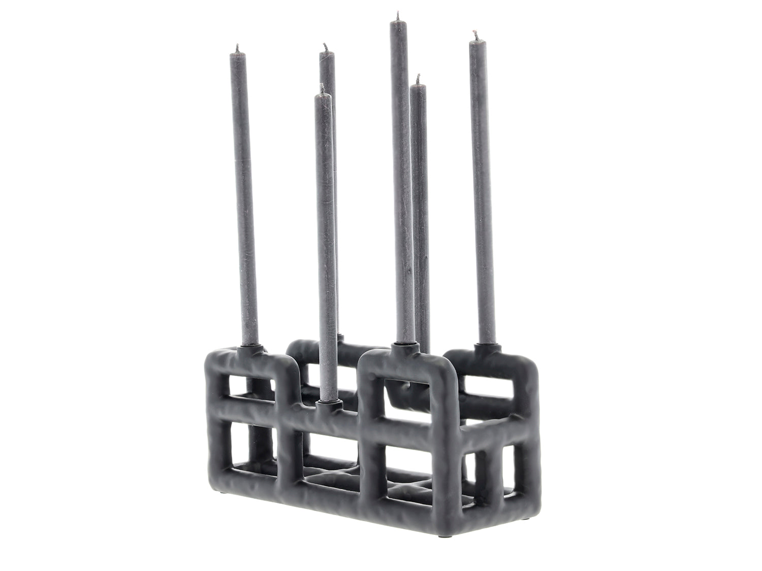 Bougeoir Lyst en Polyrésine Noir Villa Collection - Mathon - 2