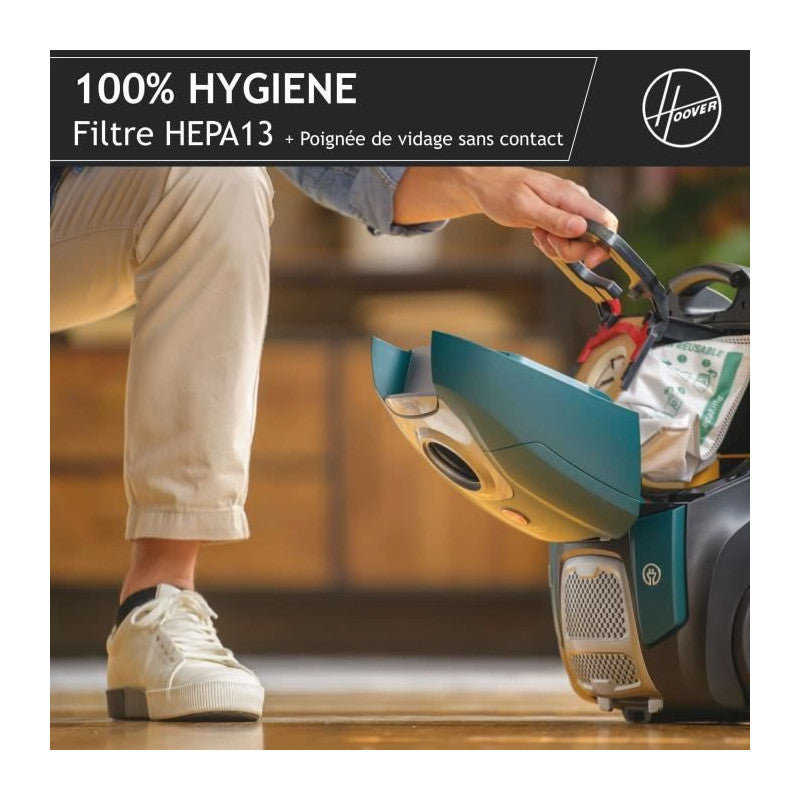 He530alg Aspirateur Traîneau Avec Sac, Puissant 850 W, Silencieux 69db, Grande Capacité 3,5l Special Allergie & Poils A Hoover - Mathon - 2