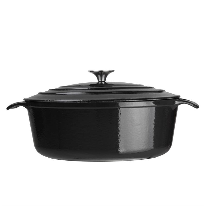 Cocotte ovale en fonte noire  5 L Vogue - Mathon - 3