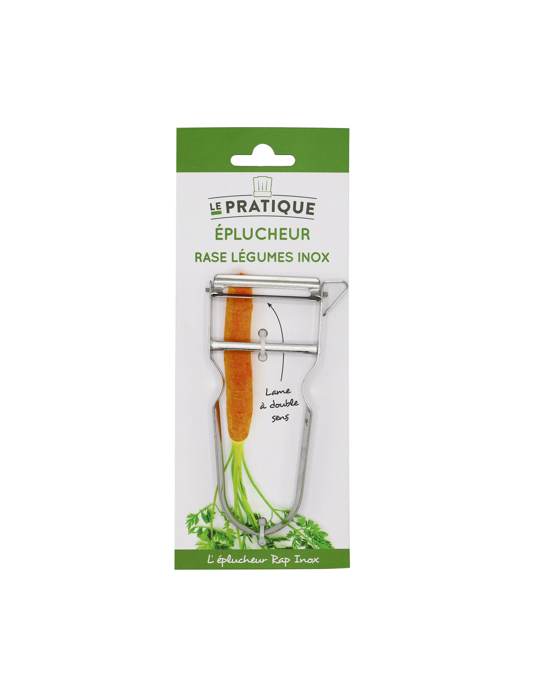 1 Eplucheur Rase-legumes Inox Lame Acier Inox Le Pratique - Mathon