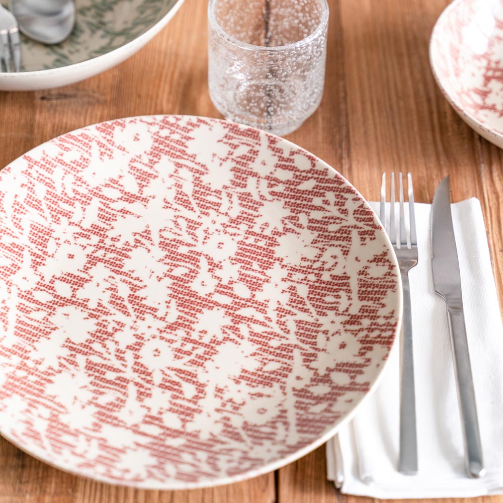 Assiette plate Léa rouge 27 cm (lot de 6) Table passion - Mathon - 4