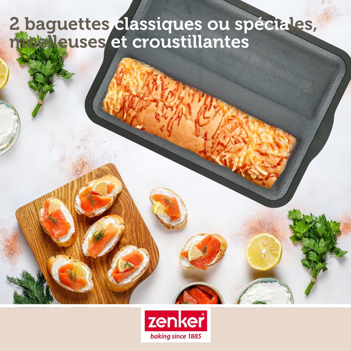 Moule à baguettes de pain 36 x 26 cm Zenker Silicone fibre de verre Zenker - Mathon - 5