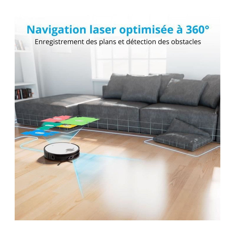 Medion X50 Sw - Robot Aspirate0ur Laveur Avec Station De Vidange - Navigation Laser - Puissance 8000 Pa - Zones No Go & Go Medion - Mathon - 2