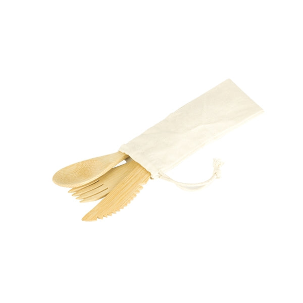 3 couverts réutilisables bambou Pebbly - Mathon - 1