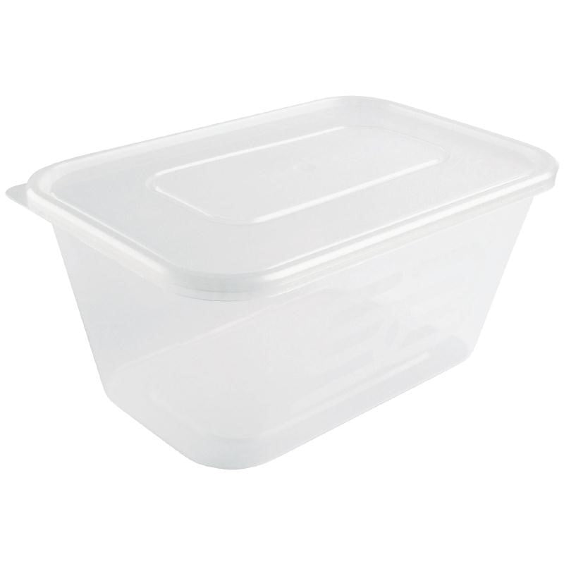 Récipient en Plastique pour Micro-Ondes 1 L - Lot de 250 Fiesta - Mathon