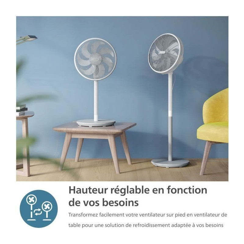 Ventilateur Sur Pied -   - Cx2550/00 - 2562 M3/ H - Blanc Philips - Mathon - 2