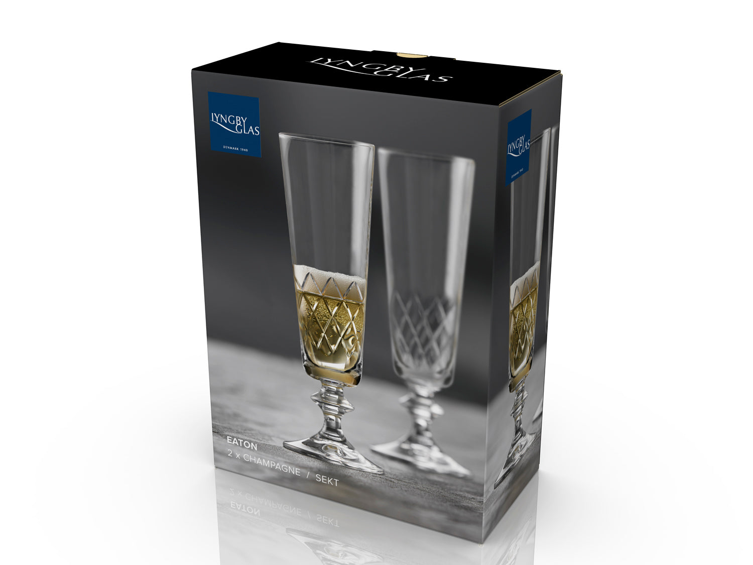 Verre de champagne Eaton en  Transparent Lyngby Glas - Mathon - 2