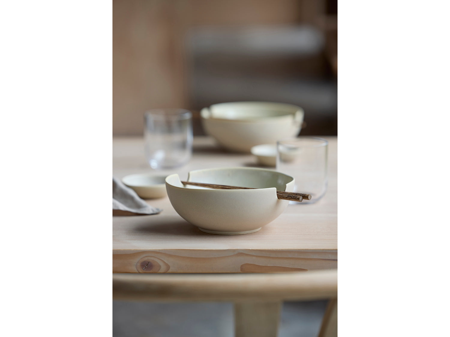 Bol à ramen UMAMI, UMAMI en grès Beige doux Villa Collection - Mathon - 3