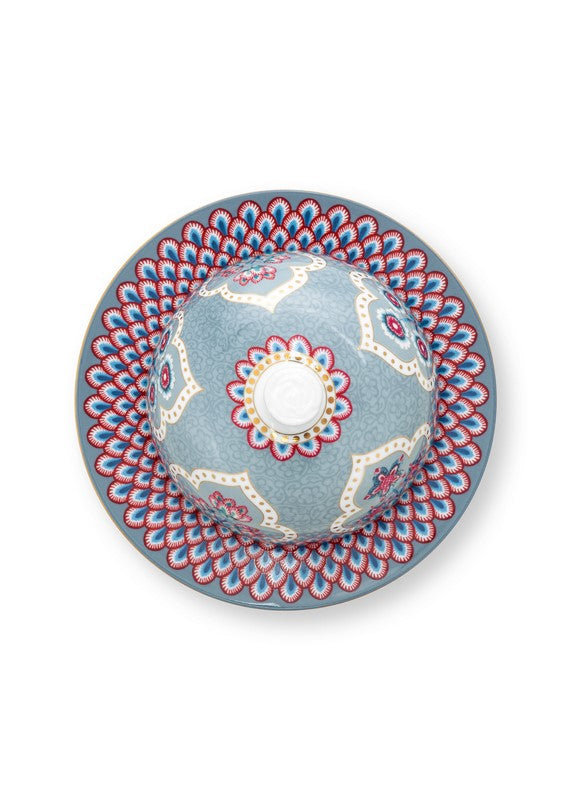 Beurrier rond Flower Festival Bleu clair 17x8cm Pip Studio - Mathon - 4