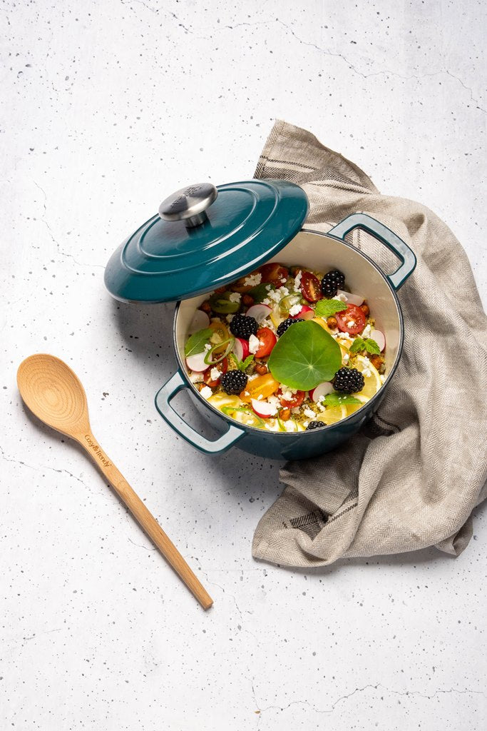 Cocotte en Fonte émaillée, FONTESTIC, Bleu canard, D20 cm Cosy & Trendy - Mathon - 4