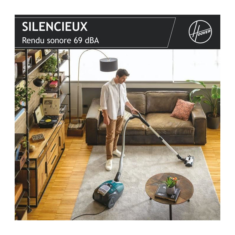 He530alg Aspirateur Traîneau Avec Sac, Puissant 850 W, Silencieux 69db, Grande Capacité 3,5l Special Allergie & Poils A Hoover - Mathon - 3