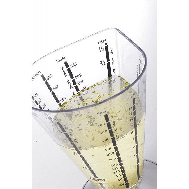 Verre mesureur 500 ml en plastique transparent et acier Gefu - Mathon - 2