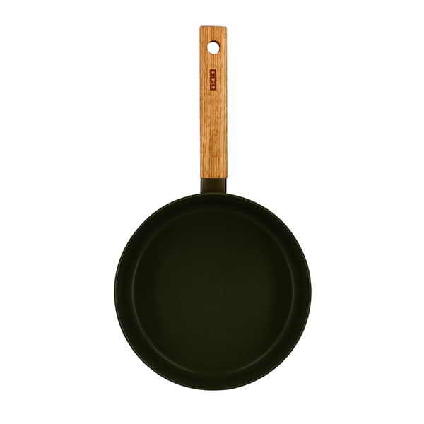 Casserole Ector induction aluminium revêtu manche en bois 20 cm vert Ogo - Mathon - 2