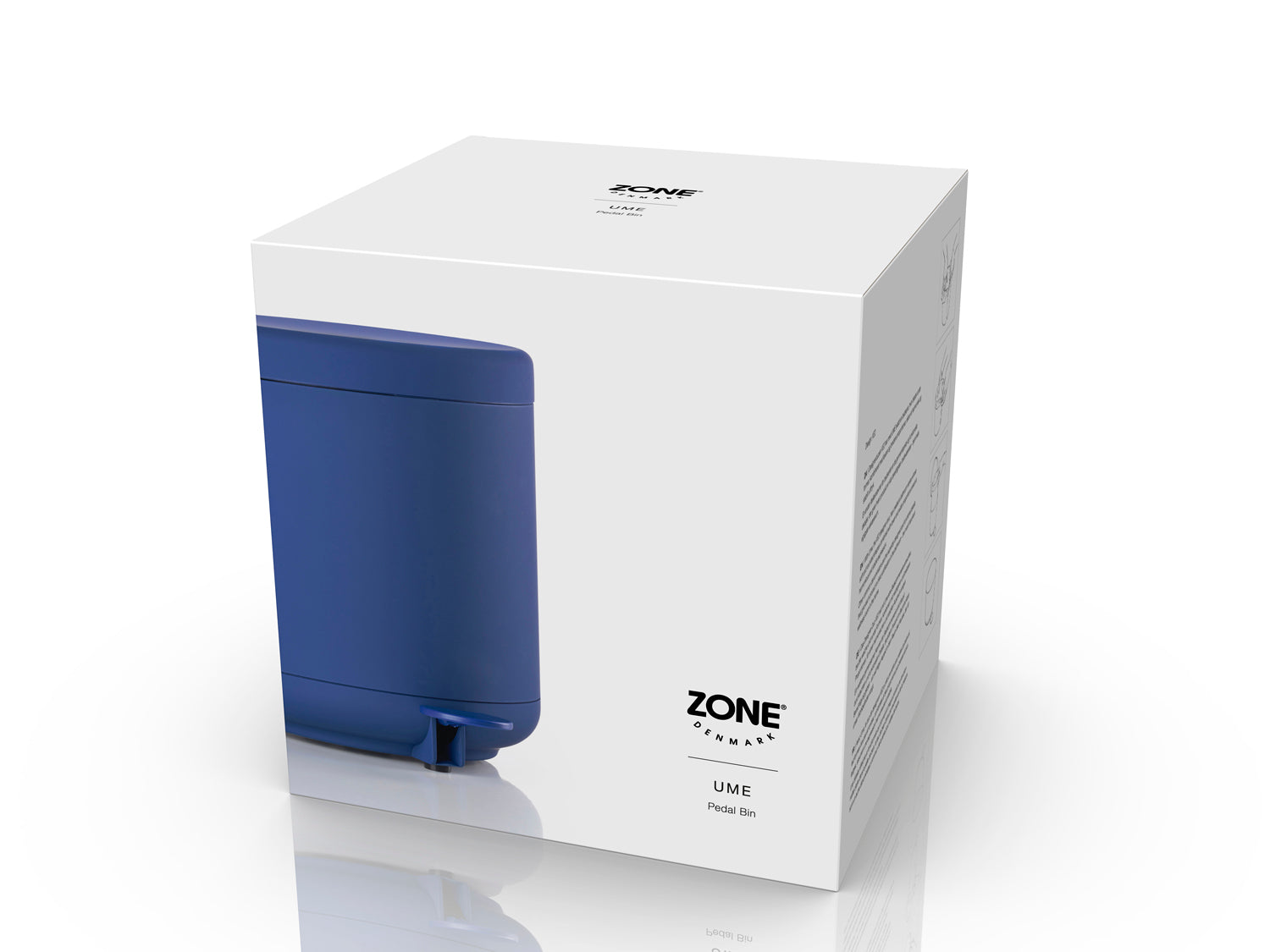 Poubelle à pédale UME en abs Bleu indigo Zone Denmark - Mathon - 2