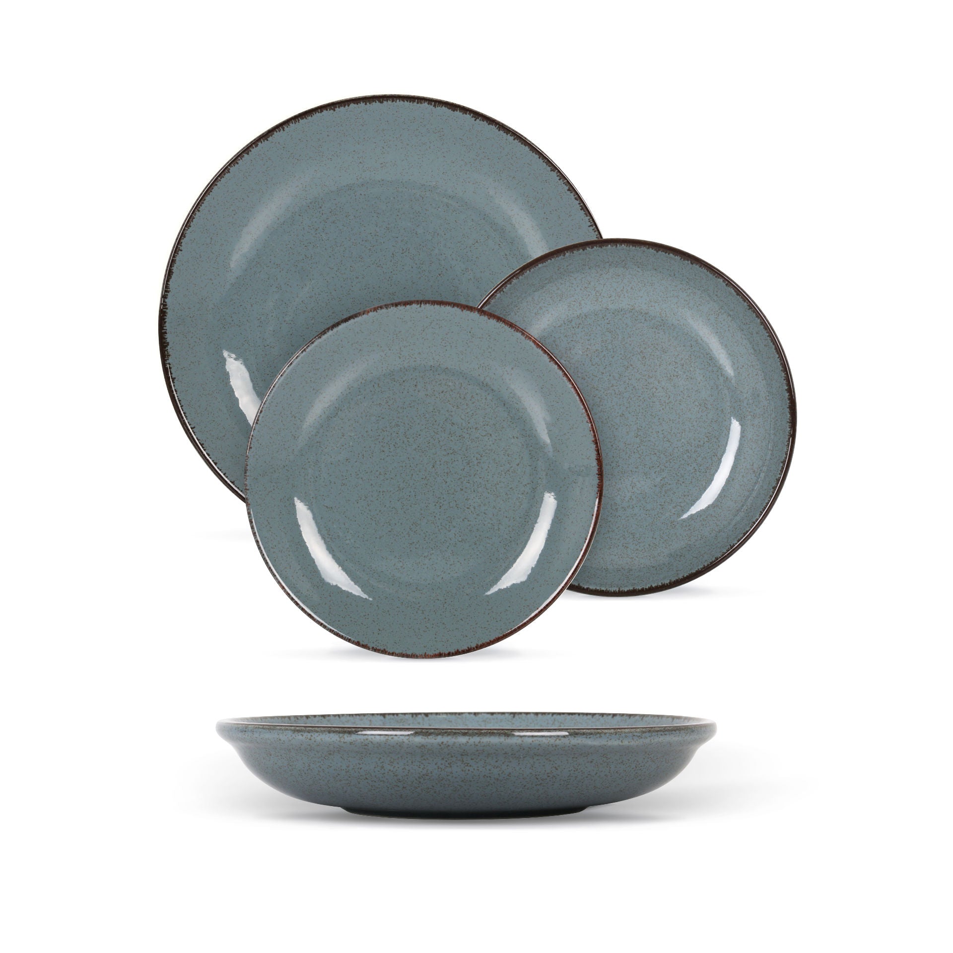 Service de table 12 pièces Azul Salvora Santa Clara - Mathon - 1