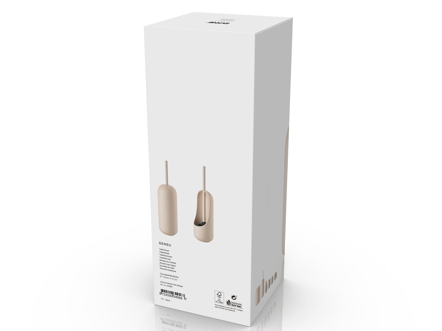 Brosse de toilette Sensu en Béton Sable Zone Denmark - Mathon - 4